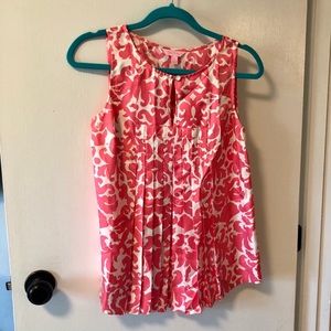 COPY - Lilly Pulitzer coral and white tank